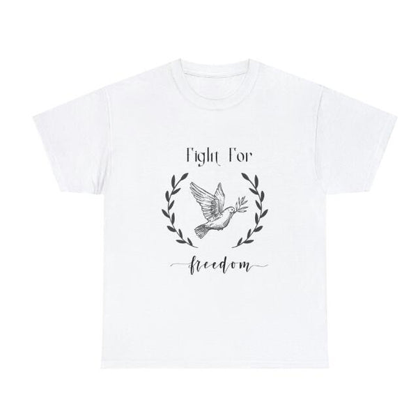 Europe And America Fight For Freedom Printing Casual Round Neck Short Sleeves