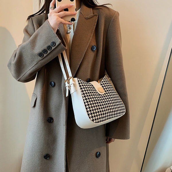 Western Style Small Bag Women Fashion Striped One-shoulder