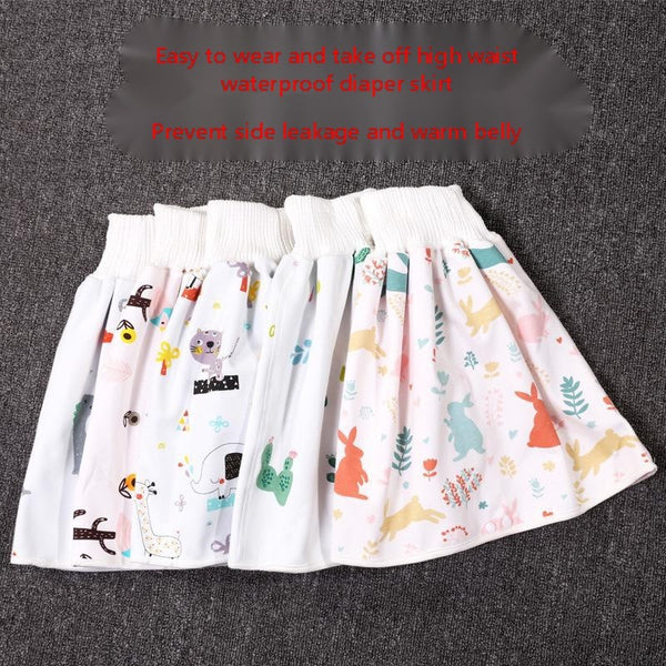 High waist waterproof diaper skirt