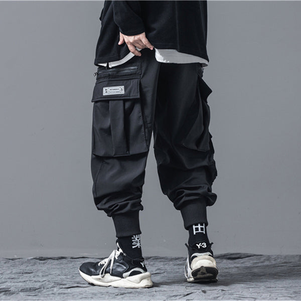 Men's Loose Functional Overalls With Velvet Padded Leggings Multi-pocket Closure