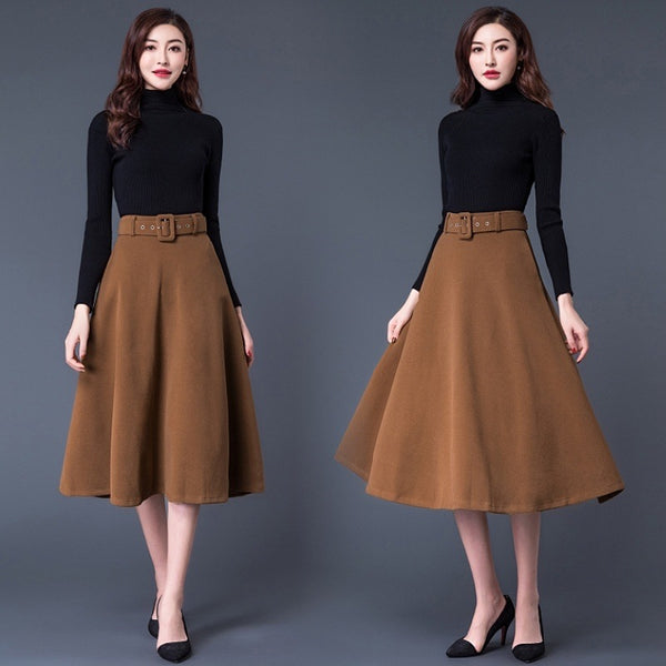 Black high waist skirt