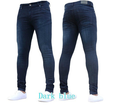 Men's Tight Solid Color Denim Pants Men's Men's Jeans