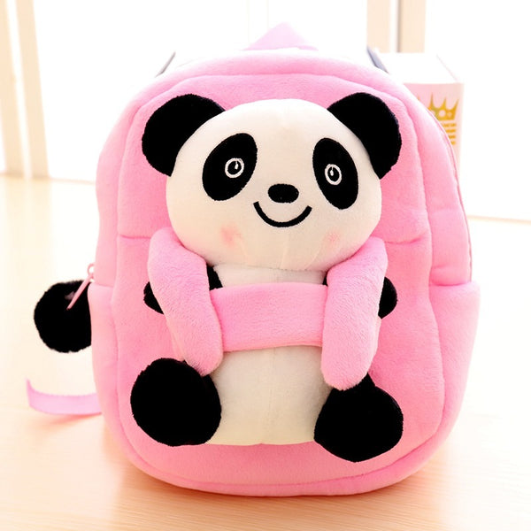 Cartoon panda plush children's school bag