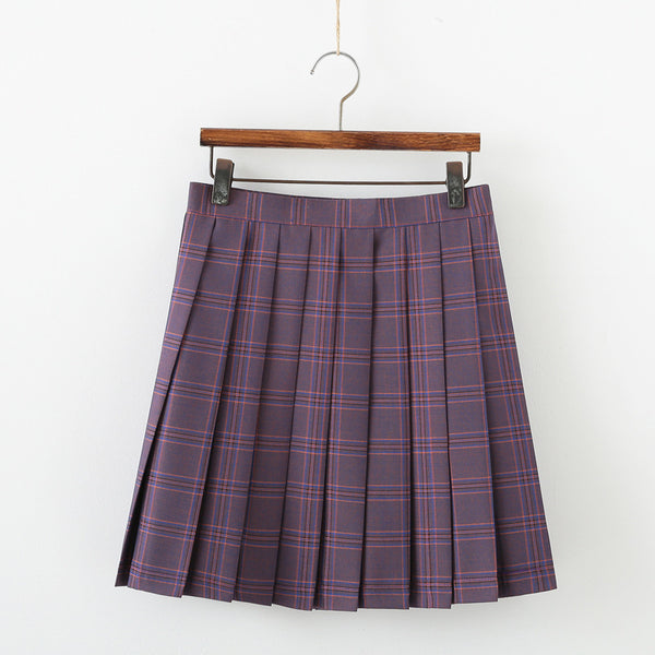 High Waist Plaid Soft Girl Pleated Student Skirt