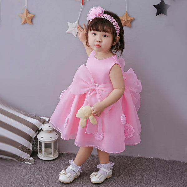 The Spring And Summer Of Years Old Female Infant Baby Child Princess Dress Girls DressPink Flower Girl Dress Skirt