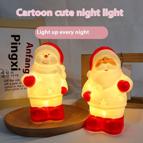 Cute Small Night Lamp Cartoon Christmas Snowman Ambience Light