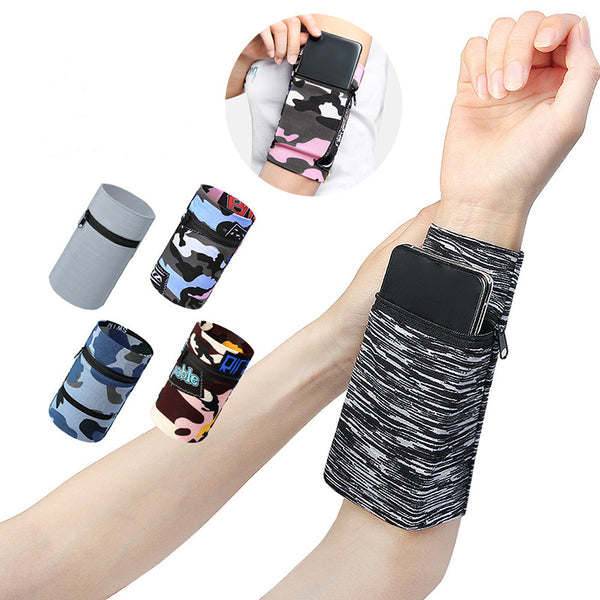 Running Mobile Phone Arm Bag Men Women Wristband Wrist Armband Fitness Wrist Bag Outdoor Sports Arm Bag Breathable Bracelet Bags