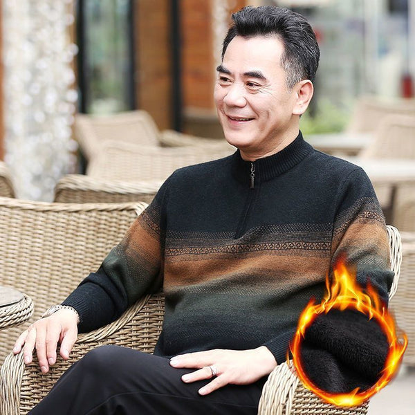 Season Middle-aged Men's Pullover Warm For The Elderly