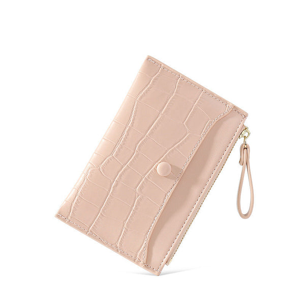 Ultra-thin Multi-card Slot Pu Card Holder, Simple Short Ladies Coin Purse