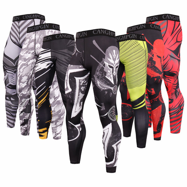 Men's High Elastic Compression Pants Running Training Quick-drying Fitness Pants