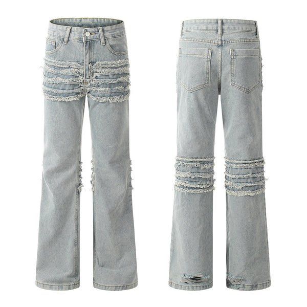 Niche Loose Denim Trousers Men's Design Sense