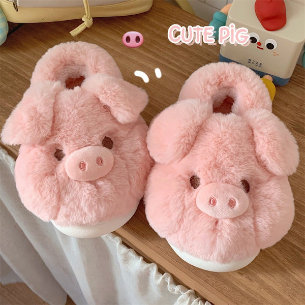 Fashionable And Comfortable Soft Bottom Autumn And Winter Girl's Heart Pig Soft Bottom Confinement Shoes