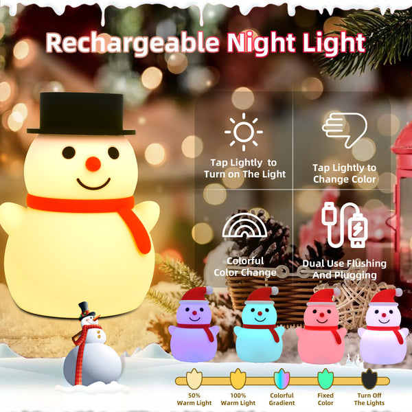 Christmas Ice Man Silicone Pat Lamp Remote Control Ambience Light