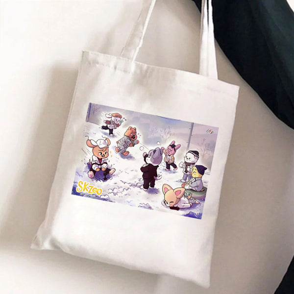 Cute Cartoon Canvas Tutor Lunch Bag