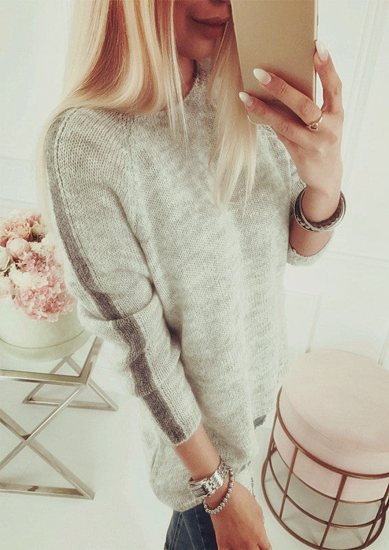 Simple Women's Round Neck Pullover Sweater Sweater Women