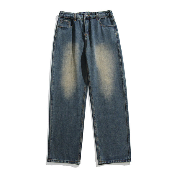 Washed Jeans Men's Spring American Wide Leg Leisure